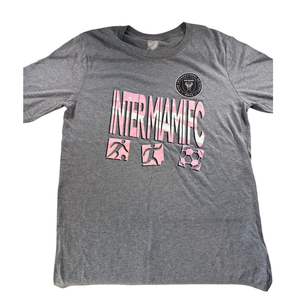 Inter Miami CF‎ MLS Graphic Tee Grey Youth XL 18-20 NEW